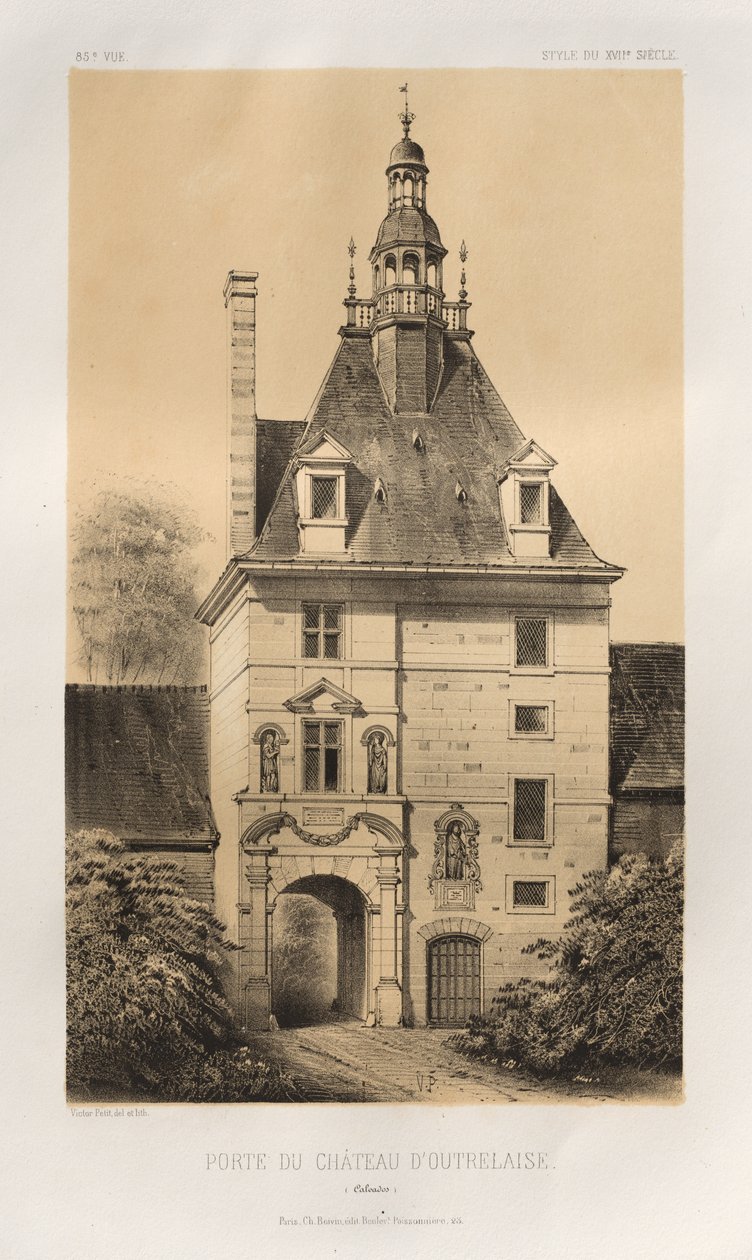 ... PL。 85，Porte duChâteaudOutrelaise Calvados，1860年。 作者 维克多·佩蒂特