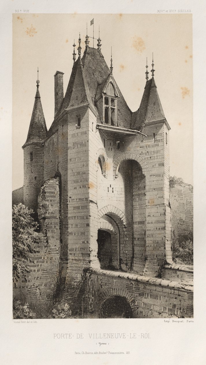 …… 95，Porte de Villeneuve-Le-Roi Yonne，1860年。 作者 维克多·佩蒂特