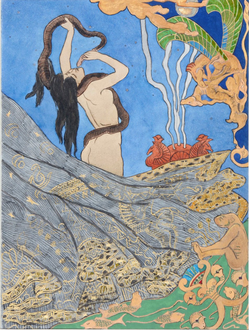 古斯塔夫-福楼拜的《萨拉曼波》插图，1893年。 作者 维克多·普鲁韦