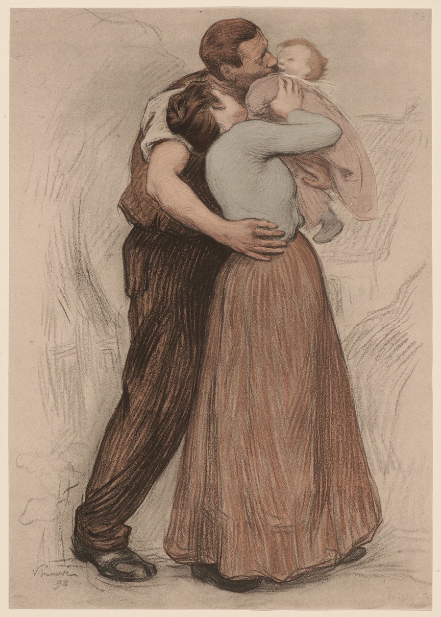 Le Baiser《吻》，1898年。 作者 维克多·普鲁韦