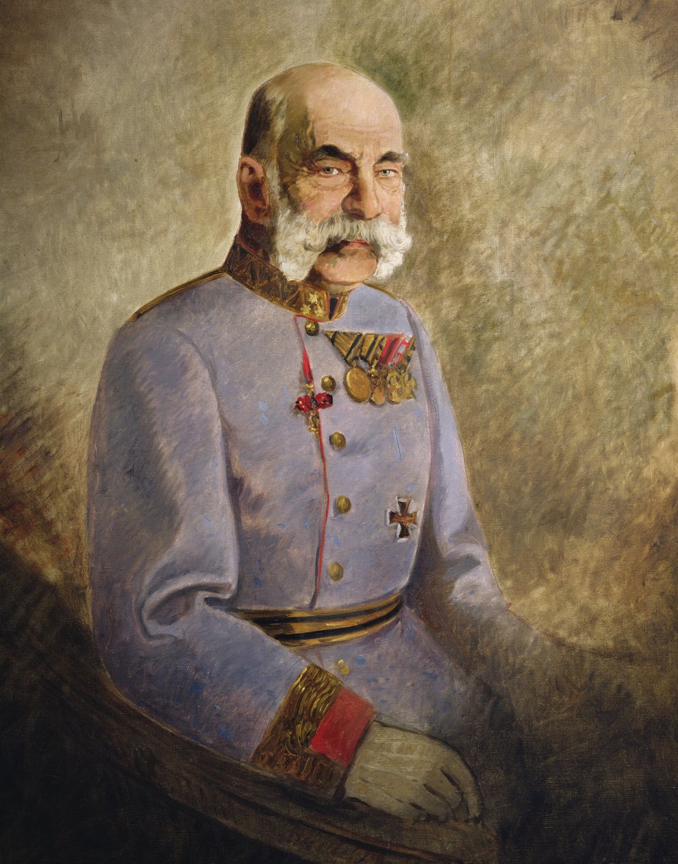 奥地利的弗朗茨·约瑟夫一世，c.1916（布面油画） 作者 维也纳内多曼斯基工作室