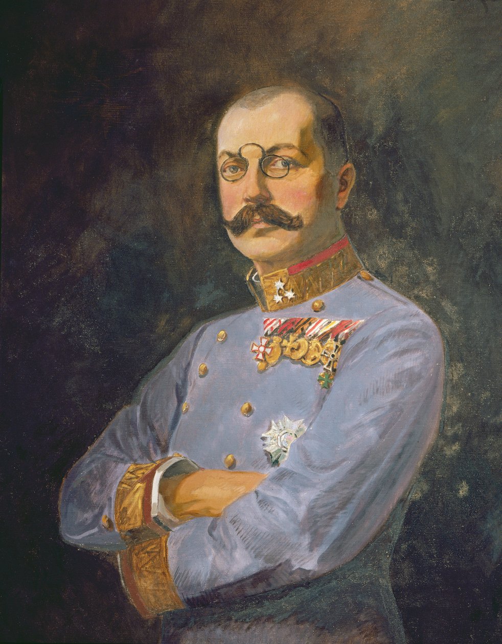 奥地利大公弗朗茨·萨尔瓦托将军，c.1916（布面油画） 作者 维也纳内多曼斯基工作室