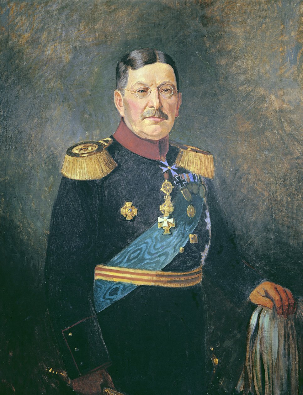 科尔马·弗赖赫尔·冯·德戈尔茨将军，c.1916（布面油画） 作者 维也纳内多曼斯基工作室