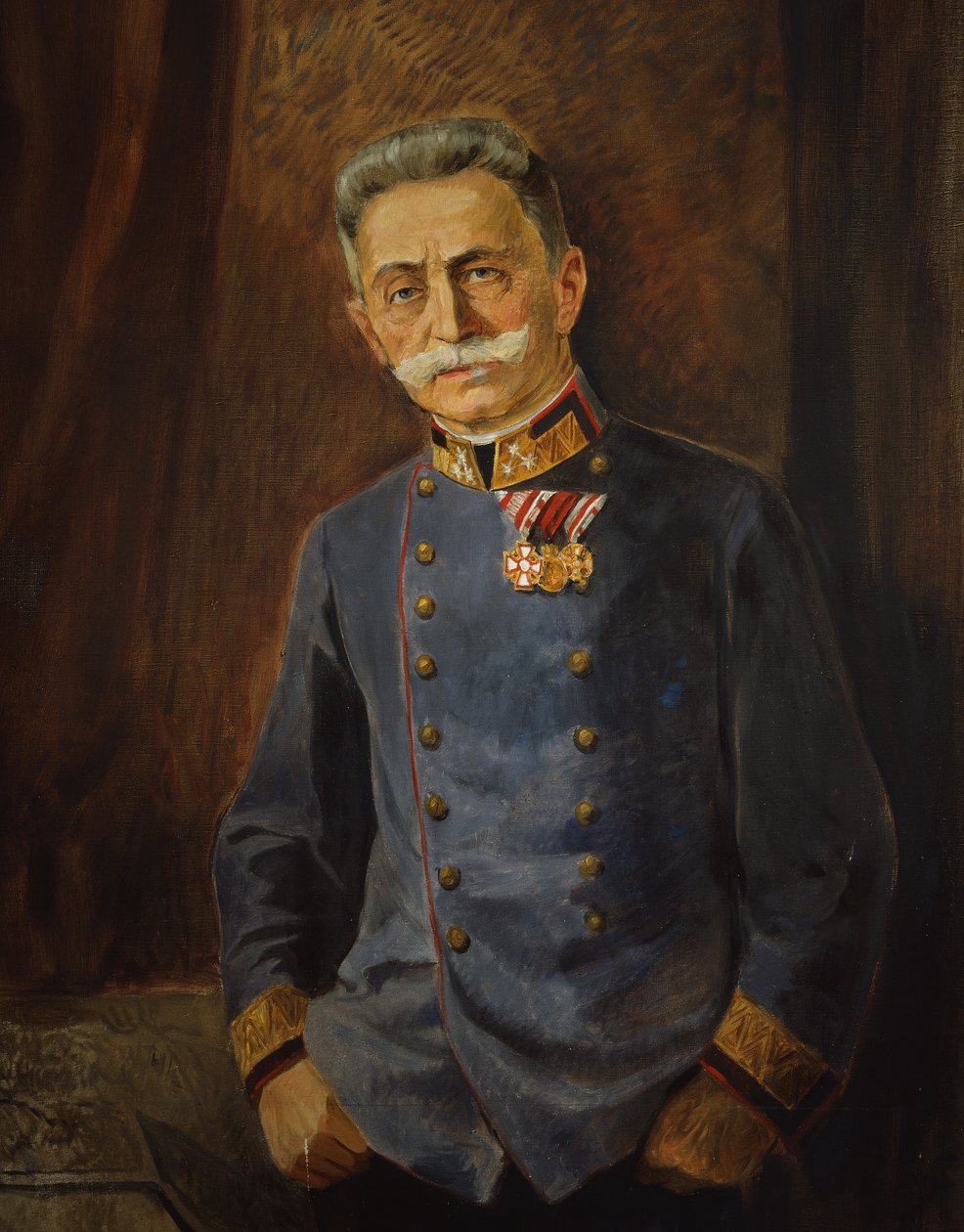 弗朗茨·格拉夫·康拉德·冯·霍岑多夫将军，c.1916（布面油画） 作者 维也纳内多曼斯基工作室