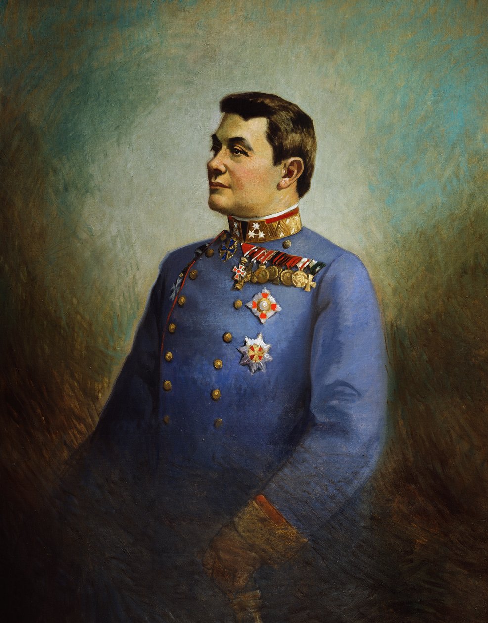 赫尔曼·男爵·科韦斯·冯·科韦沙扎将军，c.1916（布面油画） 作者 维也纳内多曼斯基工作室