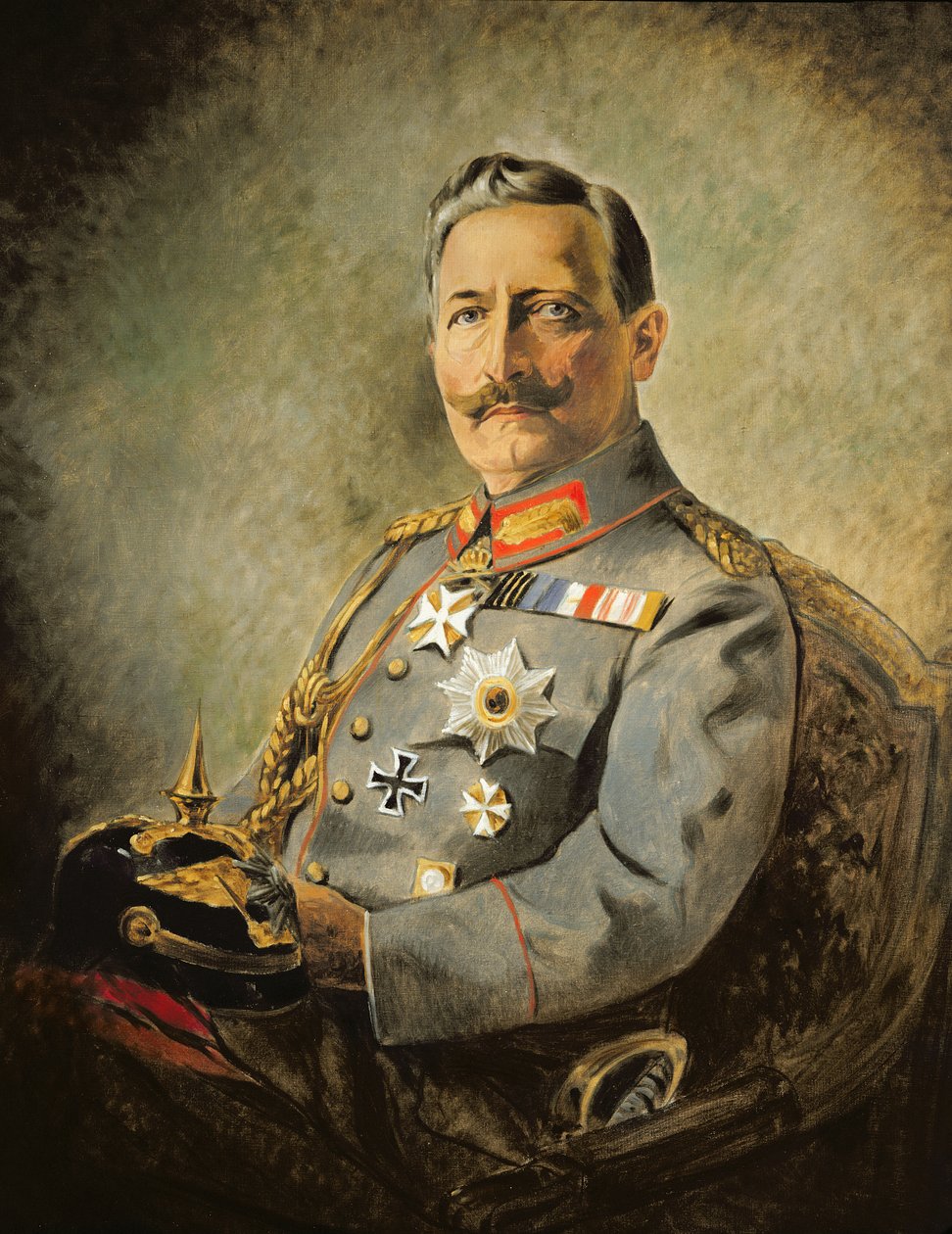 德国皇帝威廉二世，c.1916（布面油画） 作者 维也纳内多曼斯基工作室
