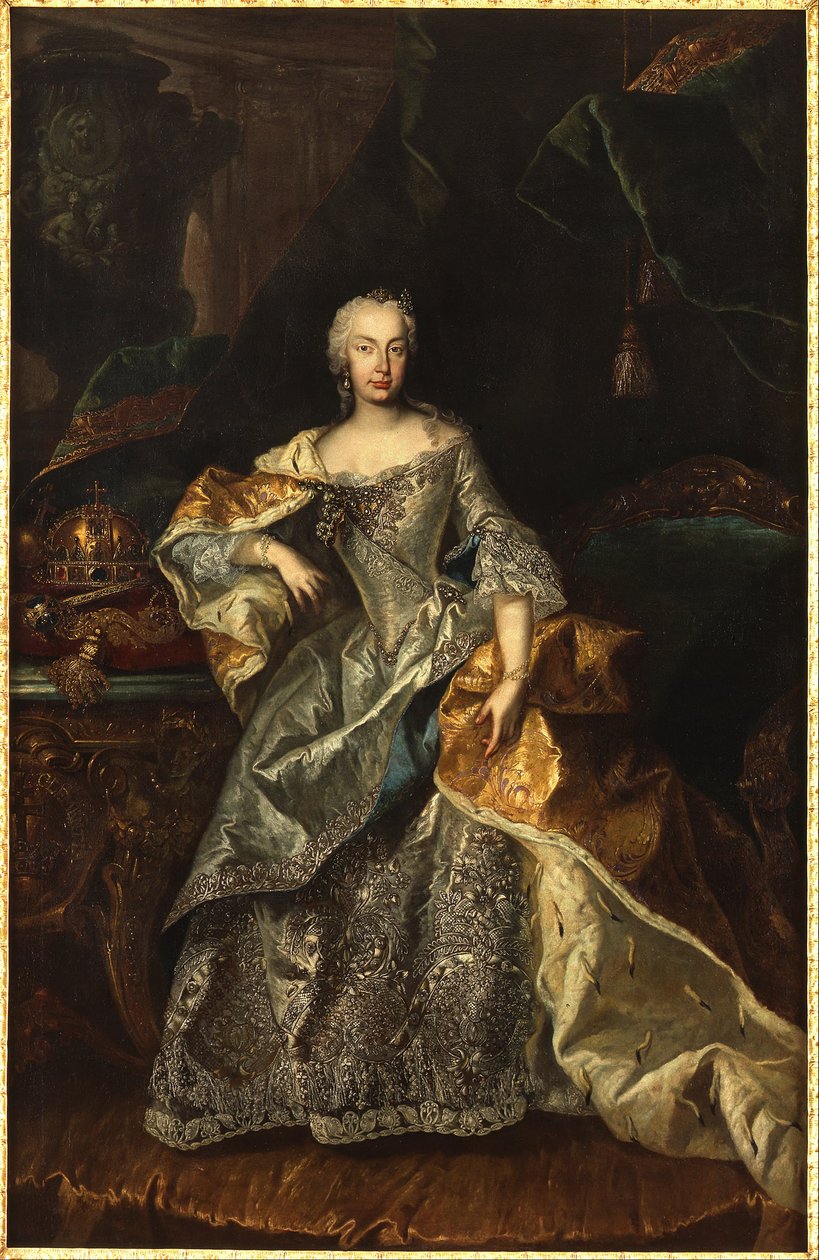 玛丽亚·特蕾莎（Maria Theresa）作为匈牙利女王 作者 维也纳画家