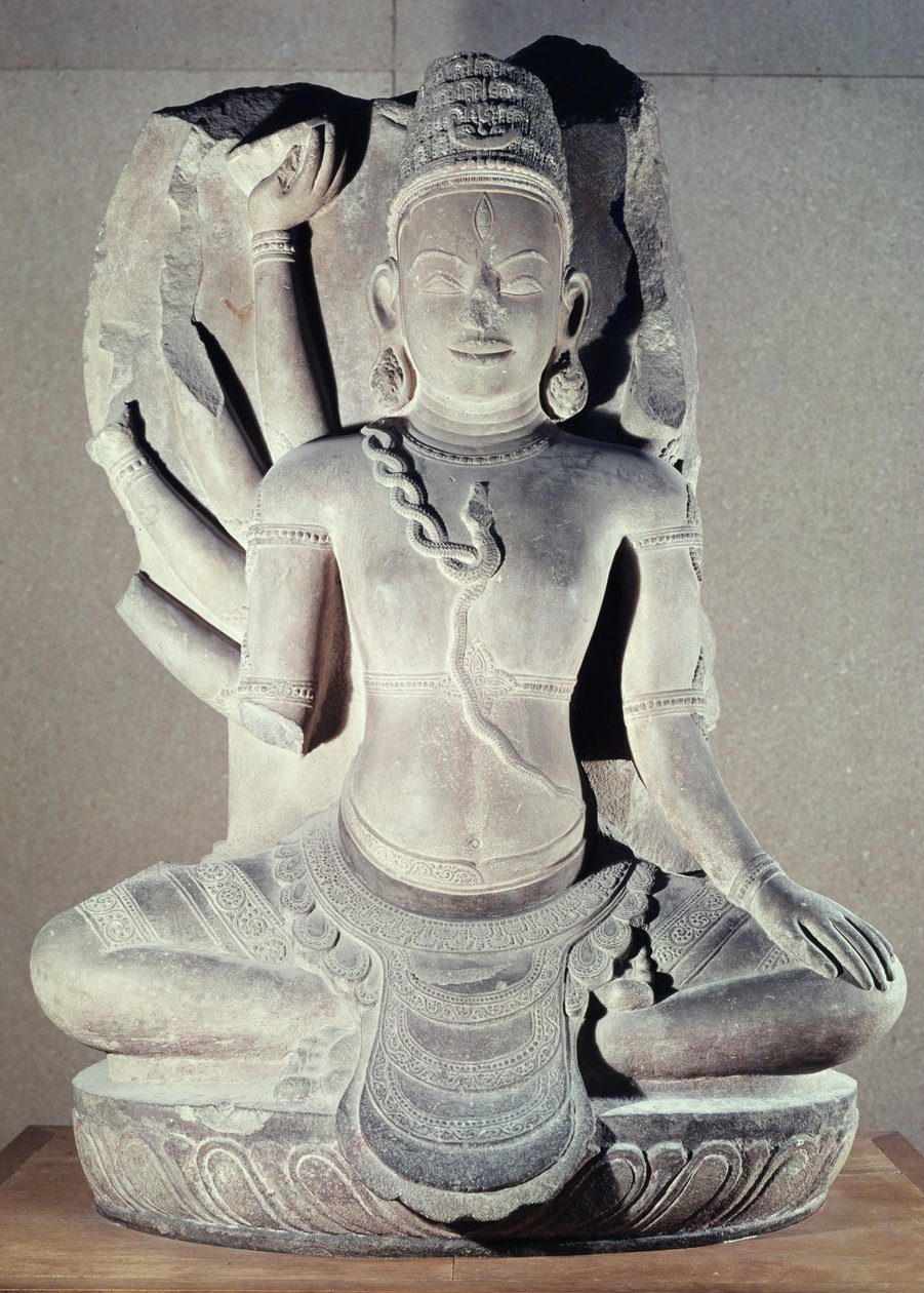 Shiva十臂，来自Thap Banh It Temple，Binh Dinh，越南，11-12世纪（砂岩） 作者 越南学校