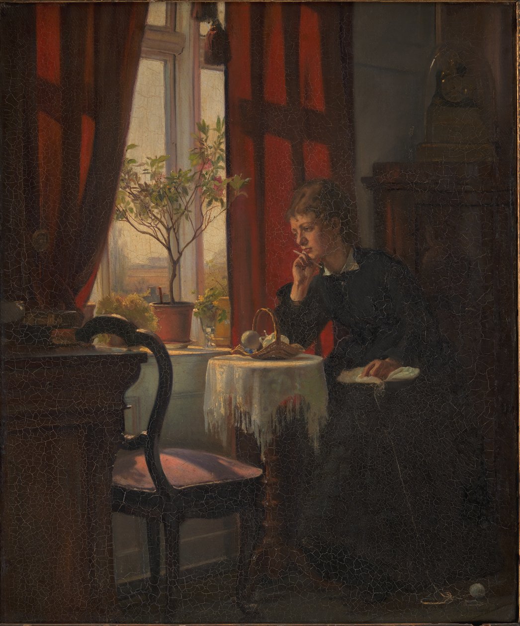 Helga Johansen，艺术家的妹妹 作者 维果·约翰森