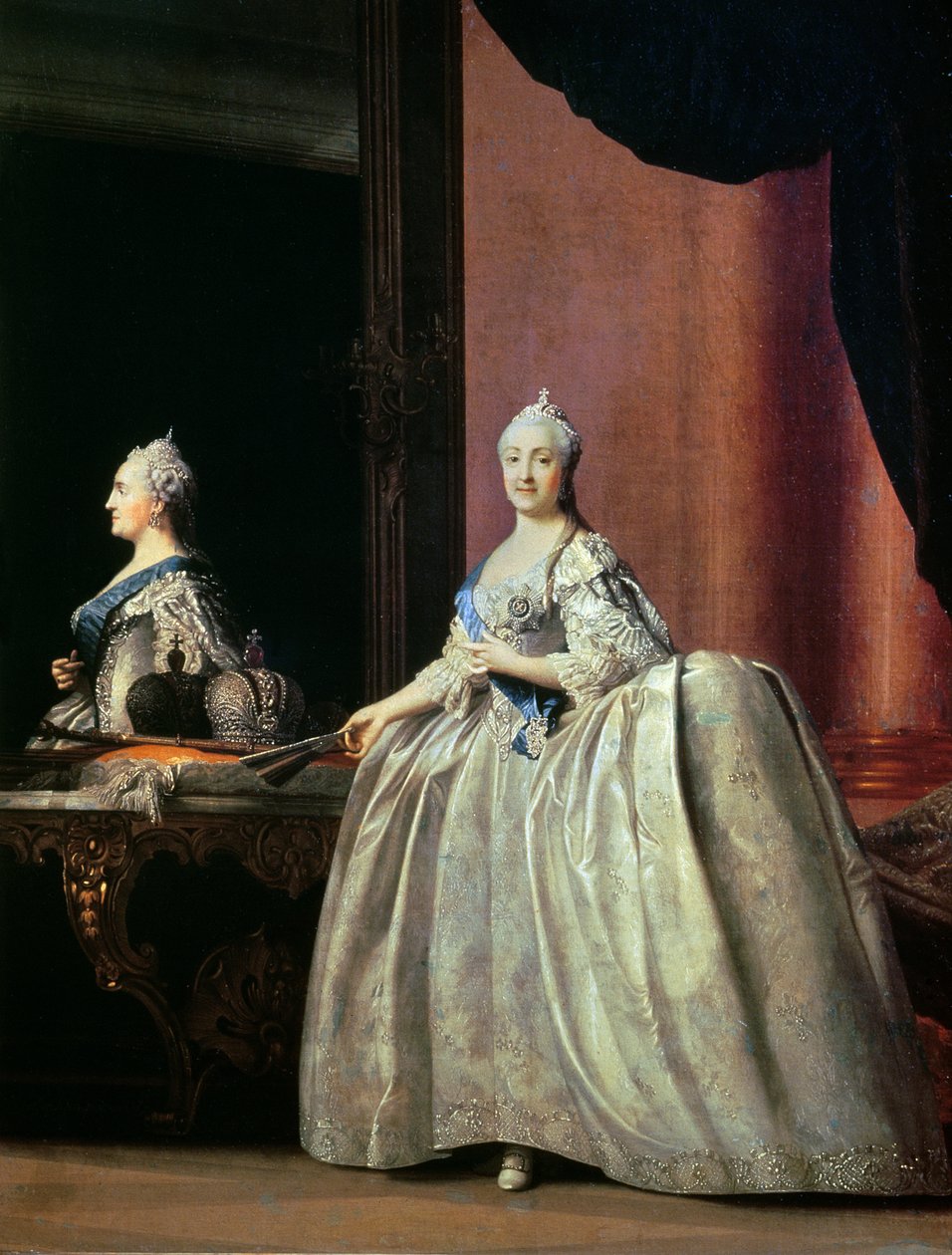 皇后凯瑟琳二世在镜子前，1779年 作者 维吉留斯·埃里克森（Vigilius Erichsen）