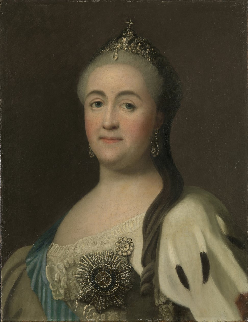 凯瑟琳二世女皇肖像1729-1796。 作者 维吉留斯·埃里克森（Vigilius Erichsen）