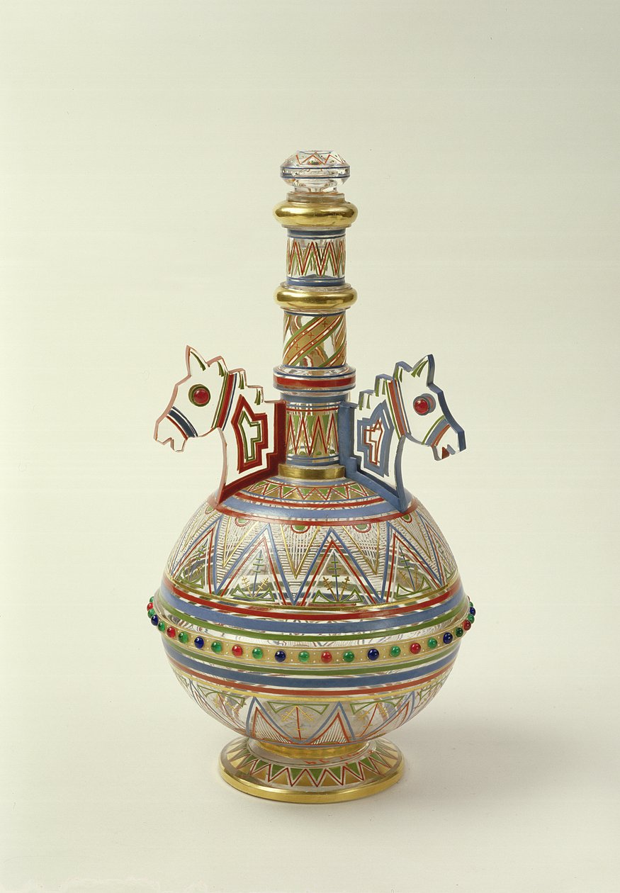 帝国玻璃制造厂的滗水器，1870-73（玻璃，镀金和珐琅） 作者 维克多·亚历山德罗维奇·加特曼