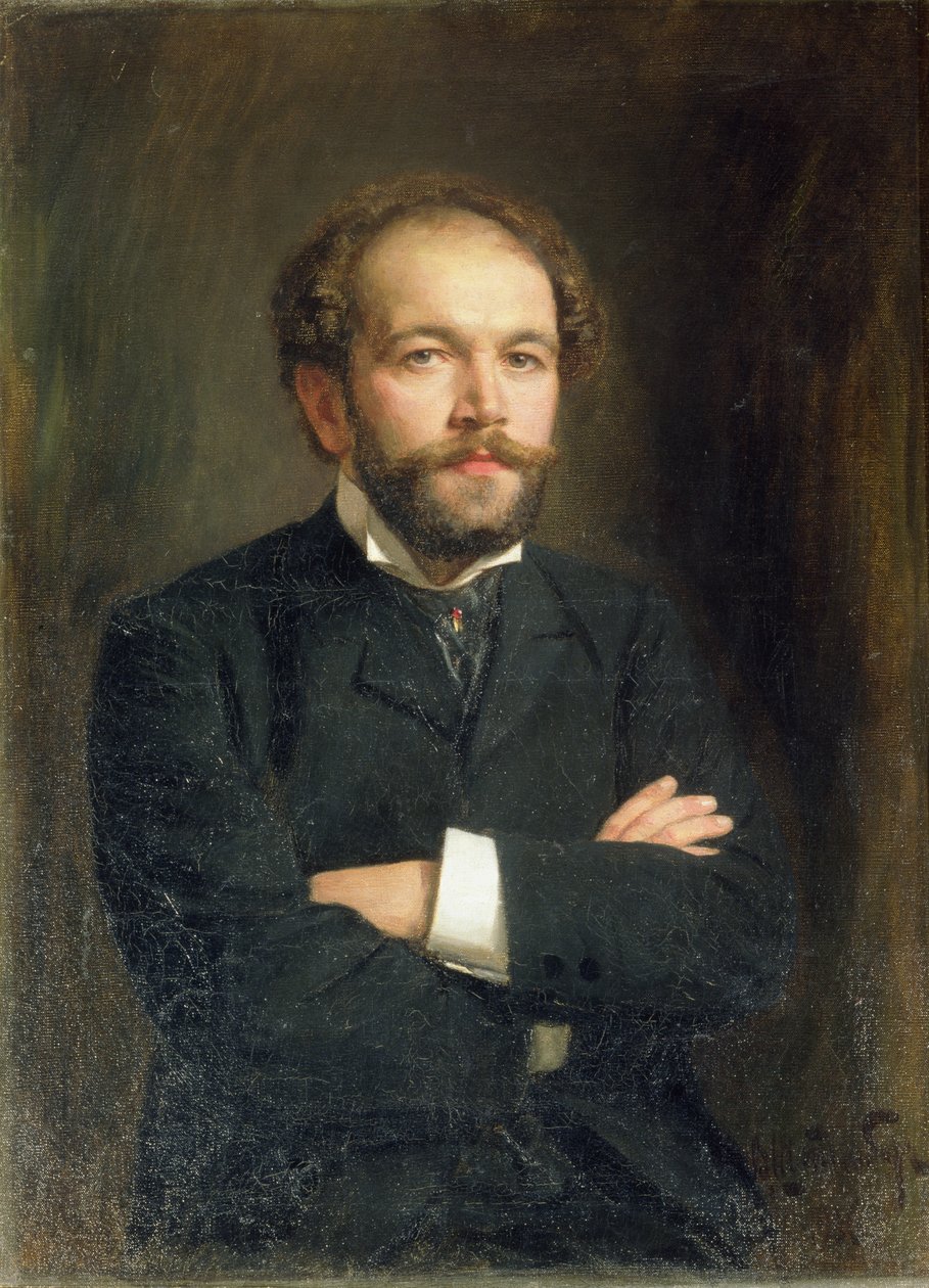 1907年Nikolai Karlovich Medtner（1879-1951）的肖像 作者 维克多·卡罗维奇·斯坦伯格