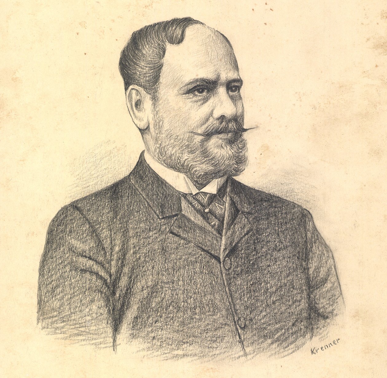 Gabor Baross的肖像 作者 维克多·塔多斯·克伦纳（Viktor Tardos Krenner）