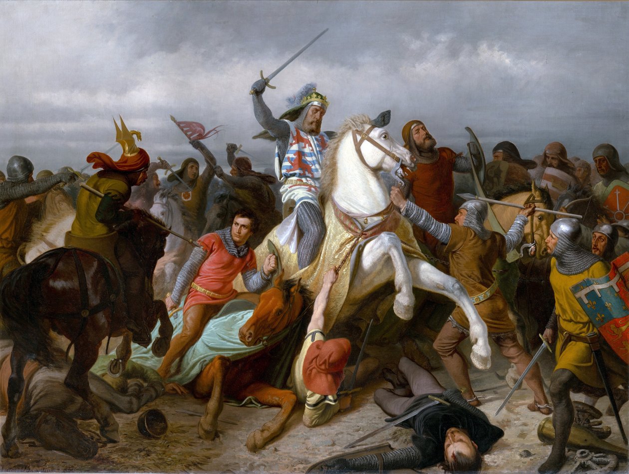 Bataille de Crecy le 26 aout 1346 - Jean Ier de Luxembourg, dit l