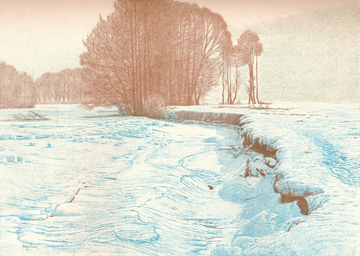 加拉姆河岸的冬季，1909年 作者 维克多·马蒂尔科（Viktor Matirko）