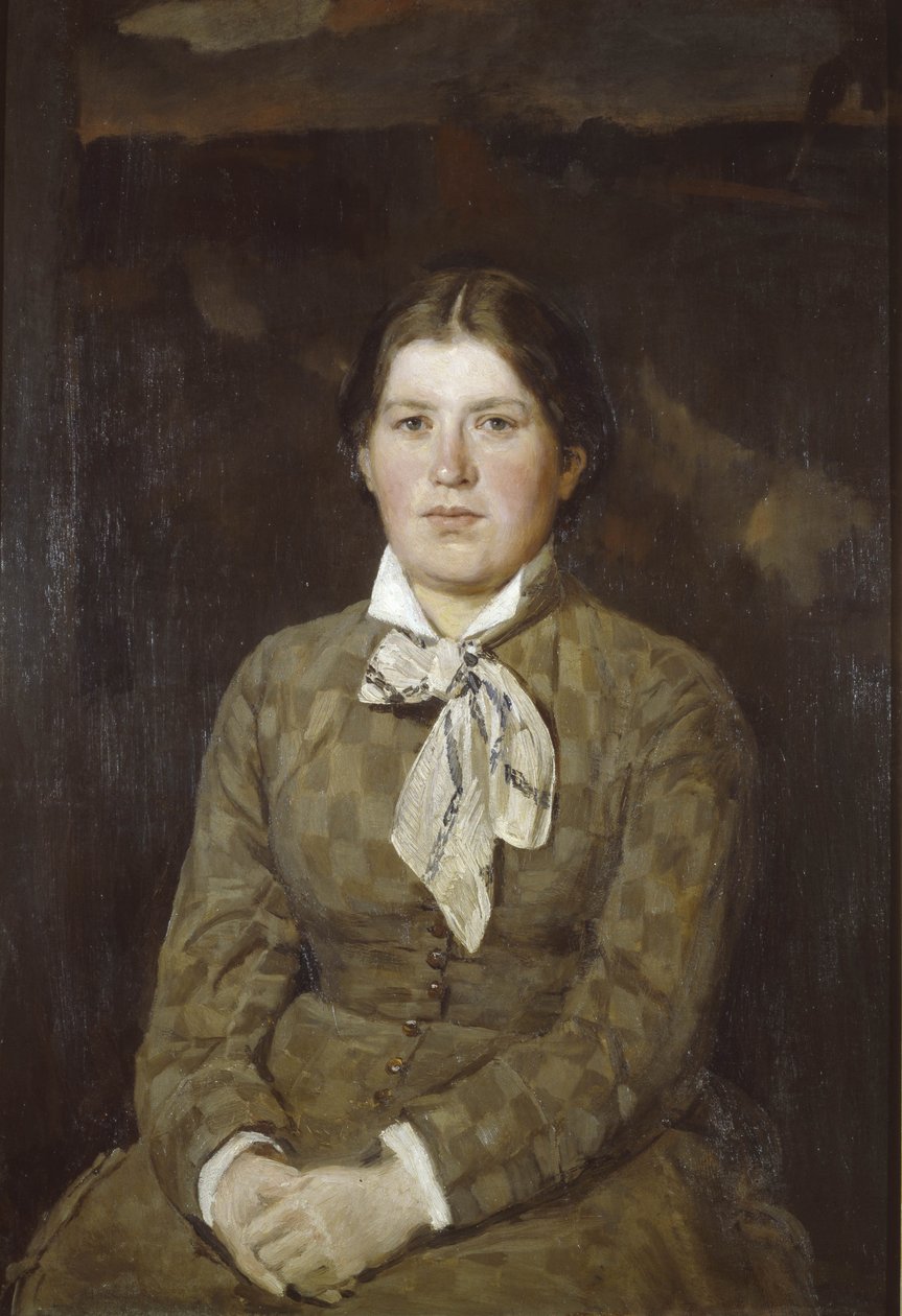 艺术家妻子亚历山德拉·弗拉基米罗夫娜·维斯涅佐娃的肖像，1878年 作者 维克托·米哈伊洛维奇·瓦斯涅佐夫