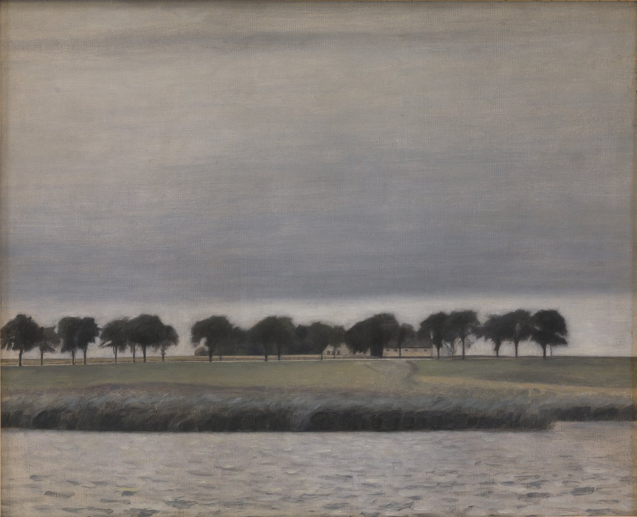 Solregn的初步研究。根托夫特湖，1903年。 作者 威廉·哈默修伊