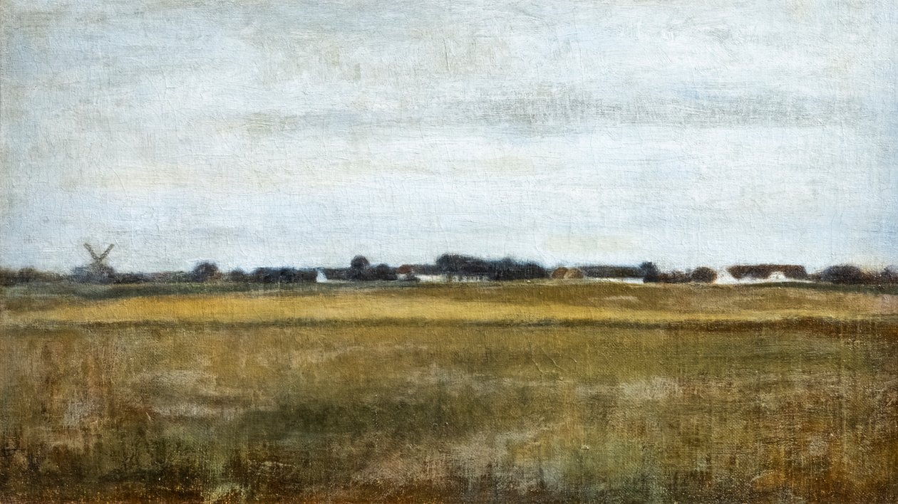 Frederiksdal附近的Virum景观，夏季 作者 威廉·哈默肖伊