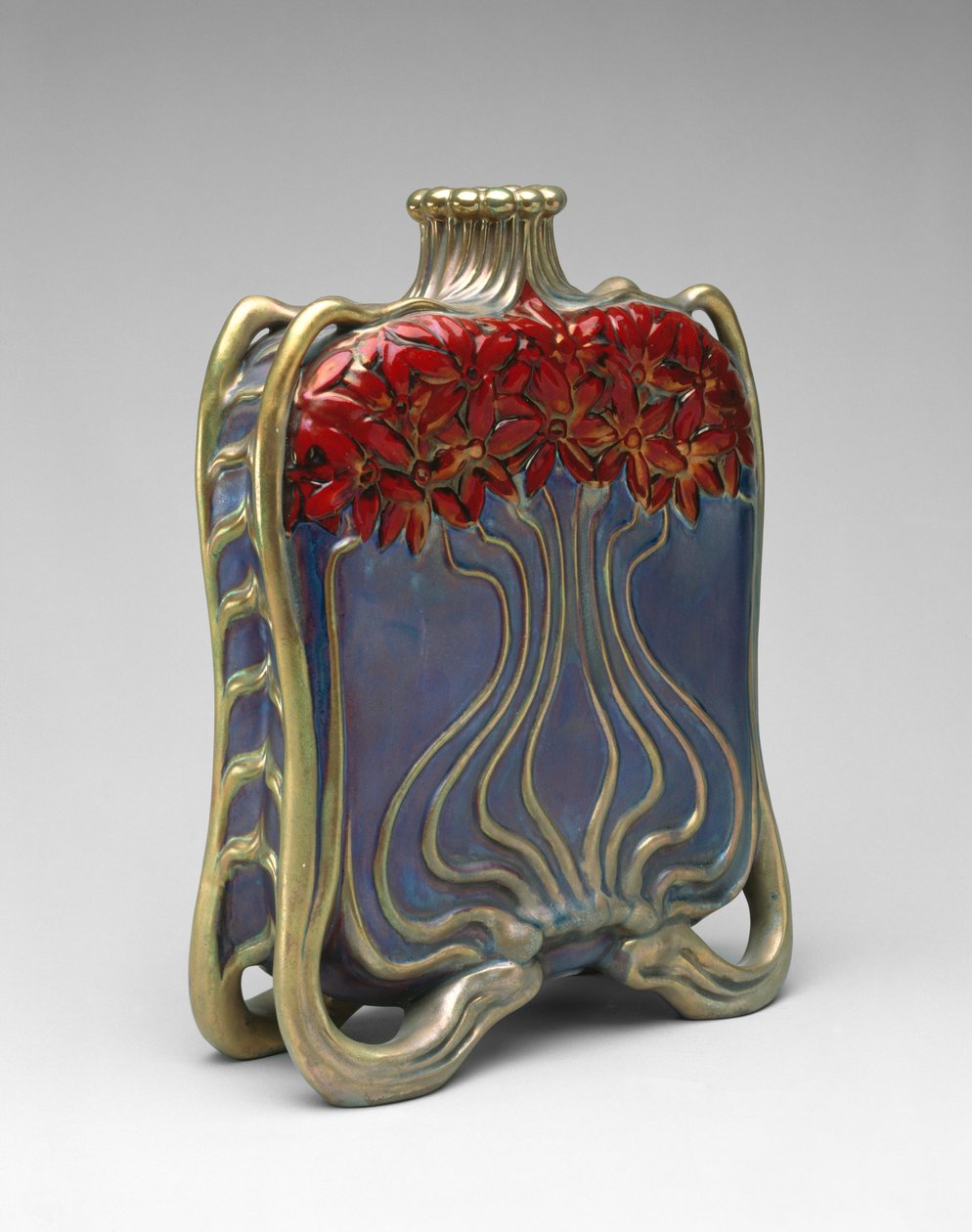 瓶子，1890-1900（瓷器） 作者 维尔莫斯·佐索奈（Vilmos Zsolnay）