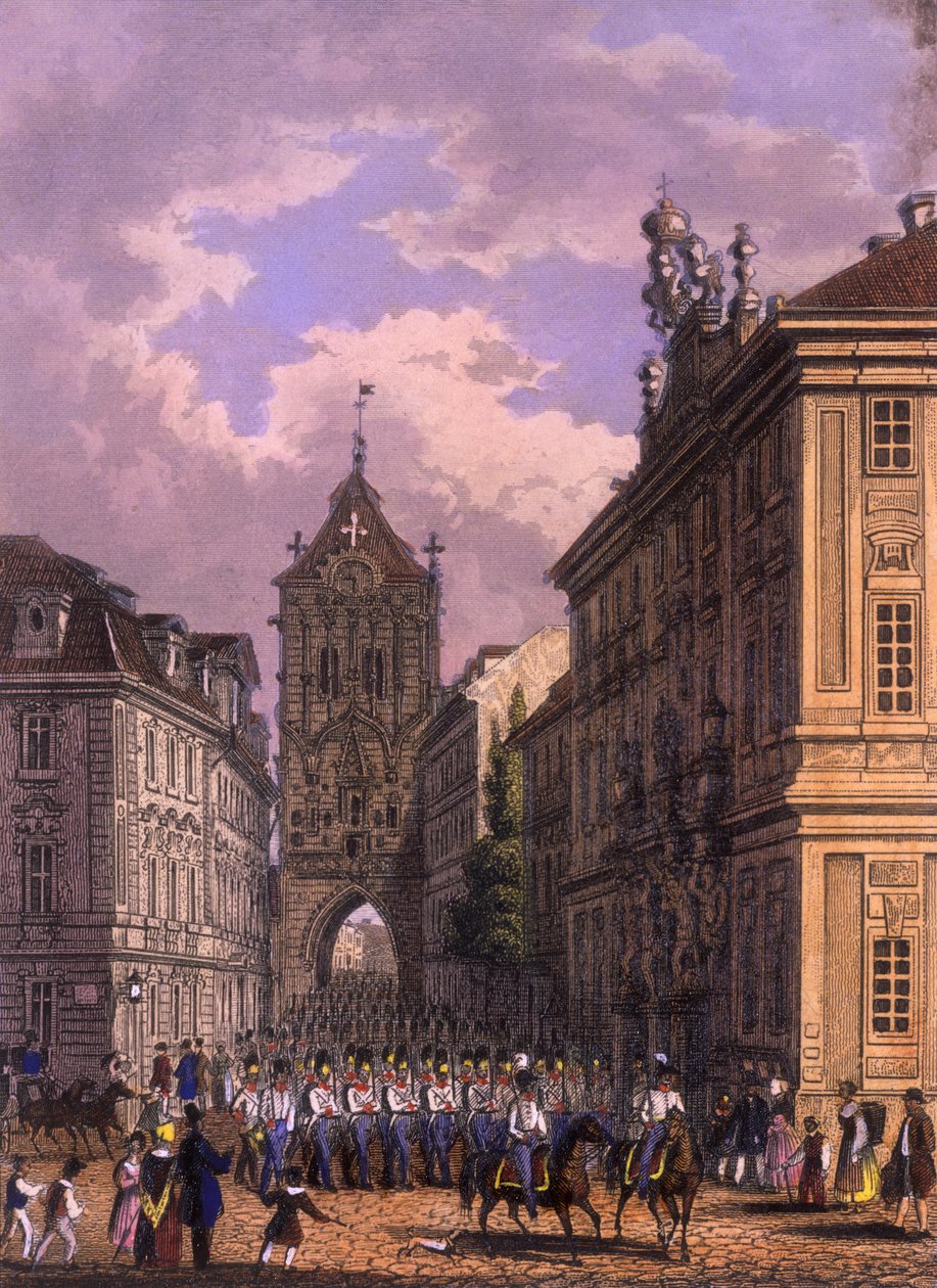 CeletnáStreet，1847（彩钢雕刻） 作者 Vincenc和Geissler，F。Morstadt