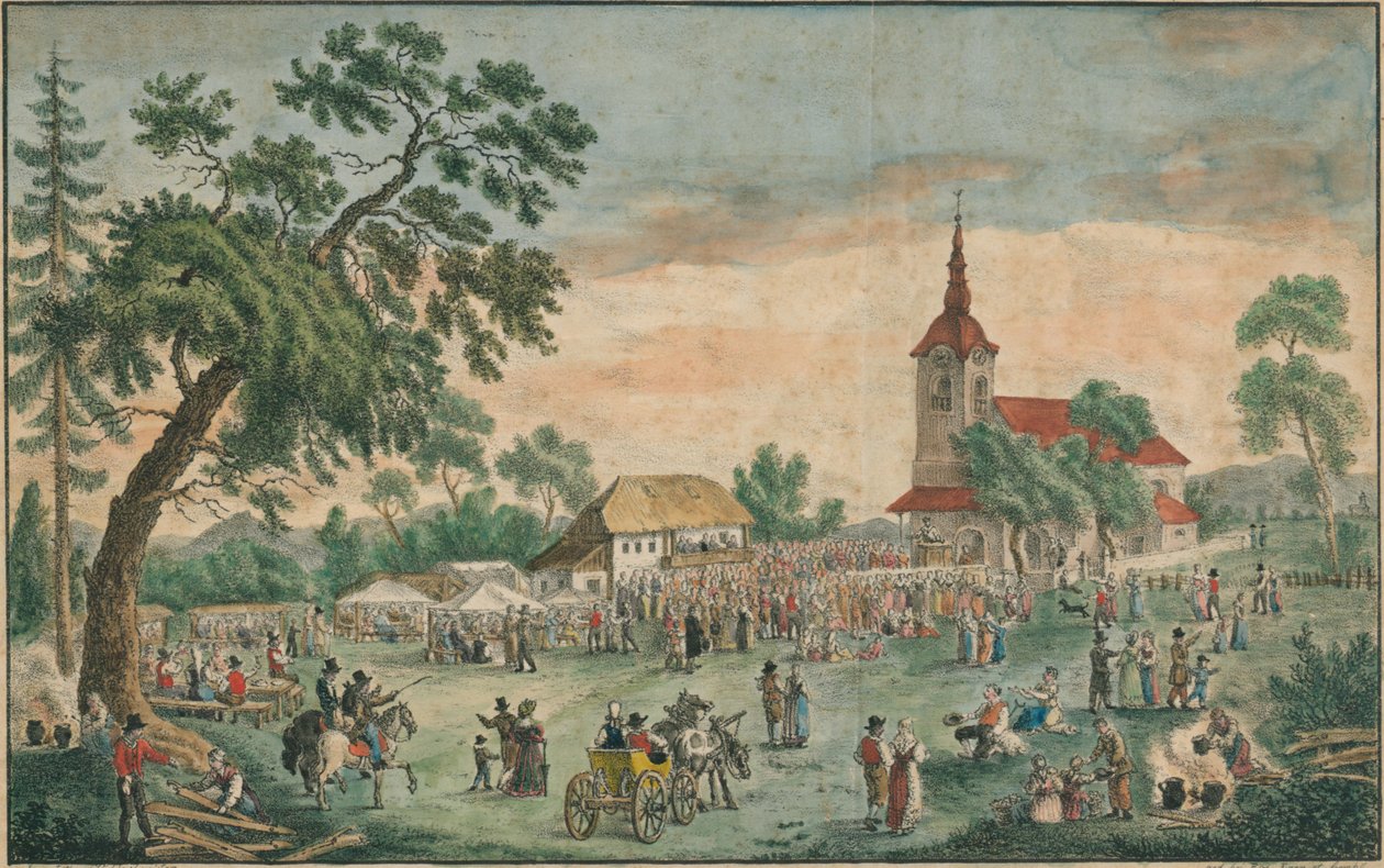 Kirchweihfest zu St.在Laibach附近的Rochus 作者 Vincenc Dorfmeister和Rozalija Eger