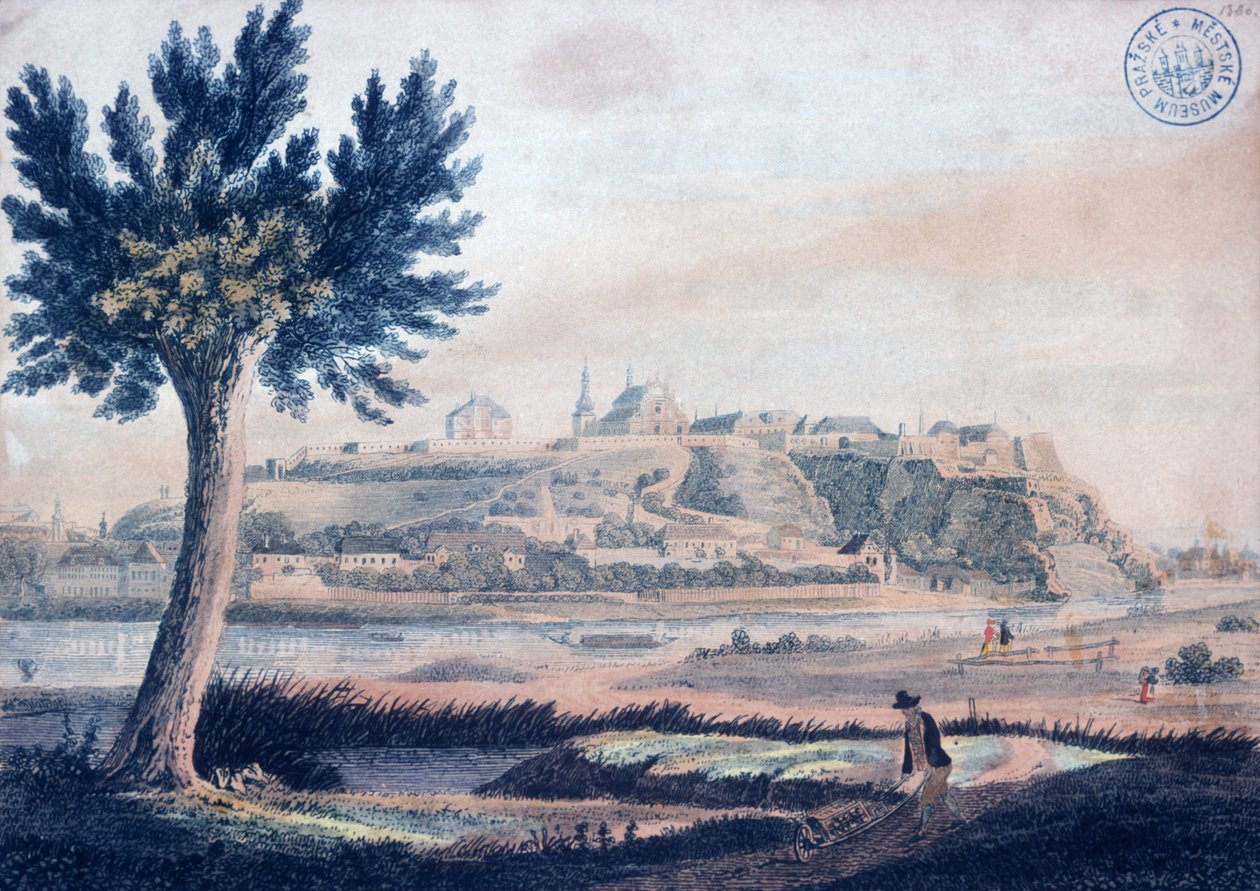 观点的Vysehrad，c.1830 作者 文森克·莫斯塔特（Vincenc Morstadt）