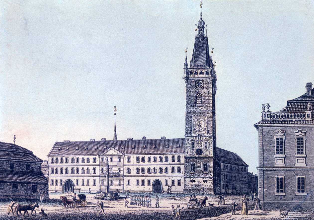 新市政厅，1830年 作者 文森克·莫斯塔特（Vincenc Morstadt）
