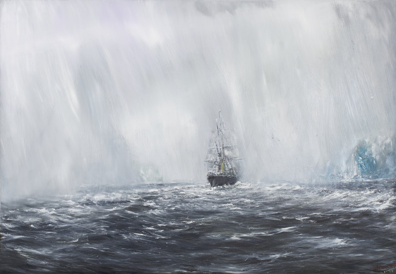 65度，8分钟South.Terra Nova 2010年12月9日。 2007年，（油画） 作者 文森特·亚历山大·布斯