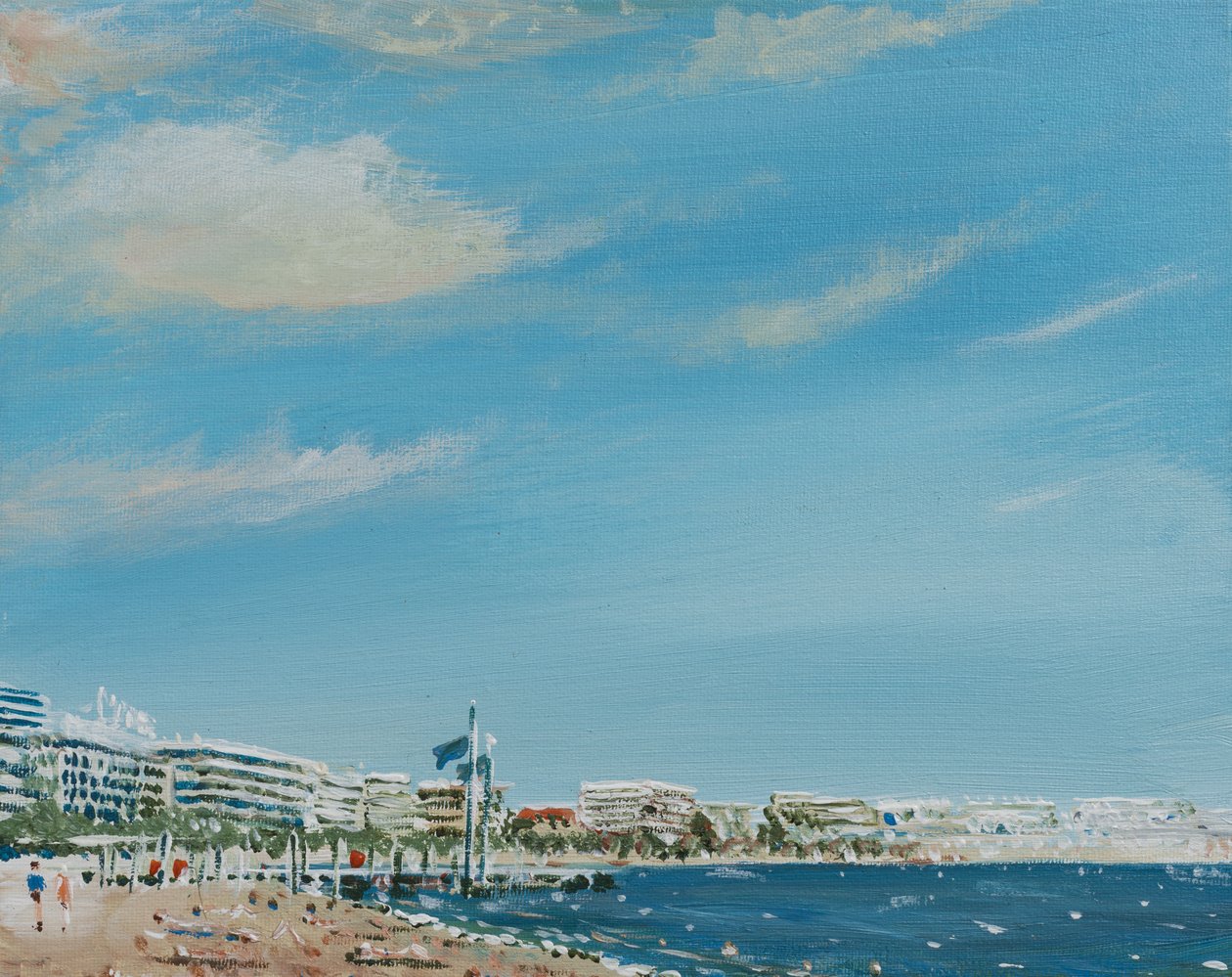 戛纳海滨，2014年，（帆布板上的丙烯酸） 作者 文森特·亚历山大·布斯