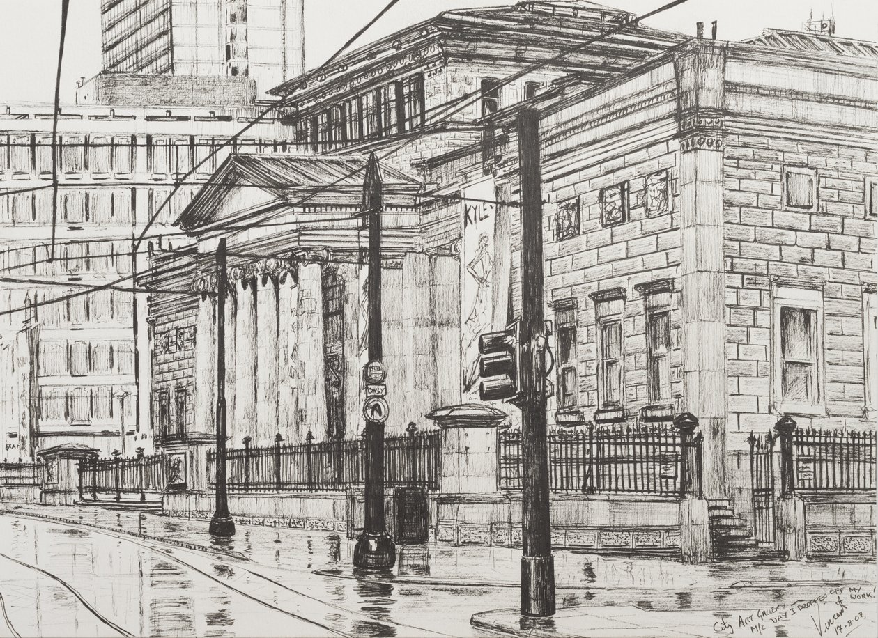 曼彻斯特城市美术馆，2007年，（纸上水墨） 作者 文森特·亚历山大·布斯