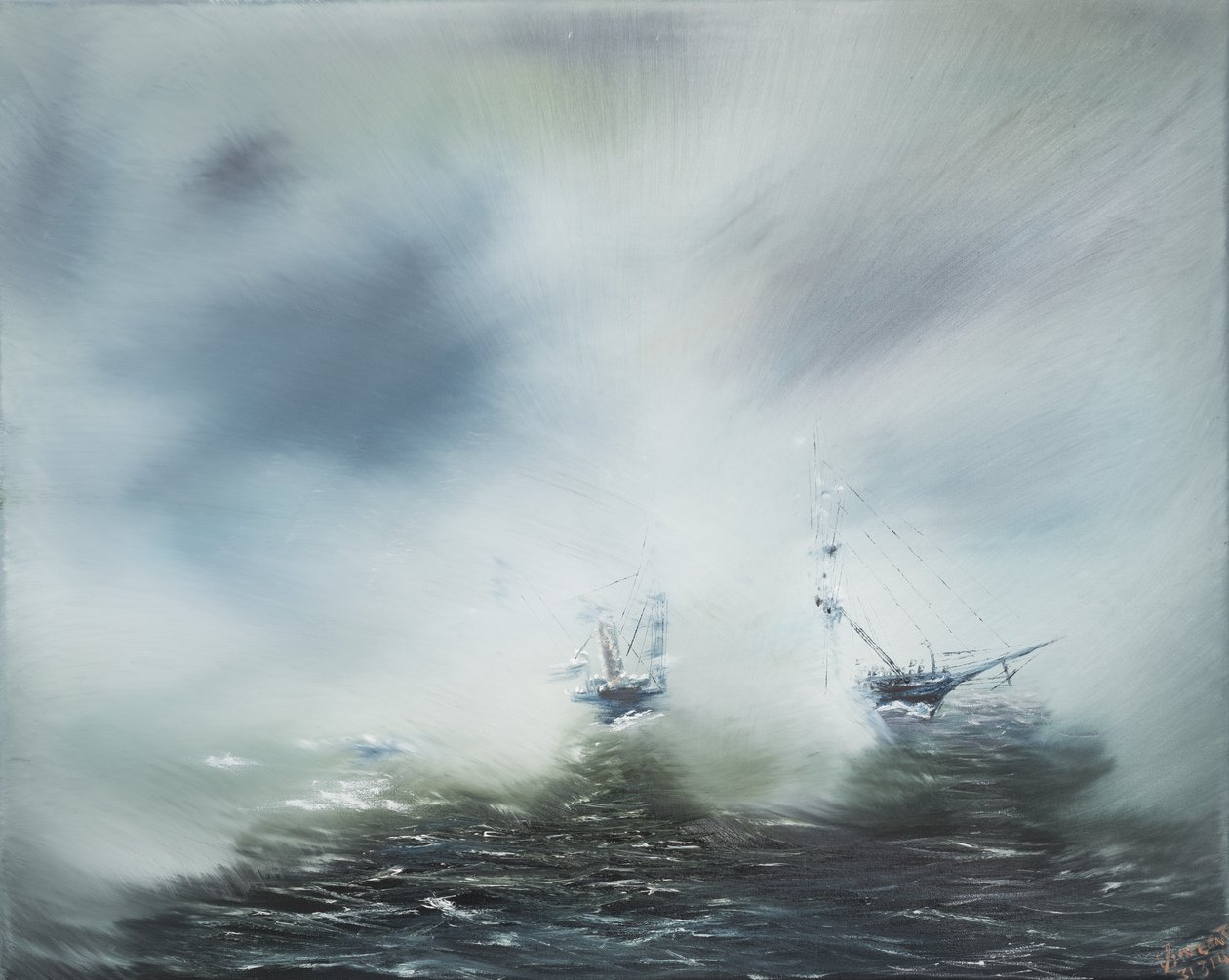 发现清除海雾斯科特前往南极洲1月1902. 2014年，（布面油画） 作者 文森特·亚历山大·布斯