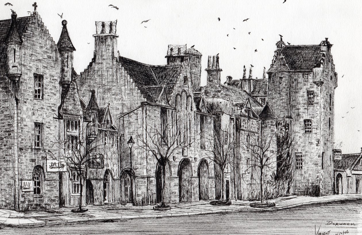 Dornoch Scotland，2006，（纸上墨水） 作者 文森特·亚历山大·布斯