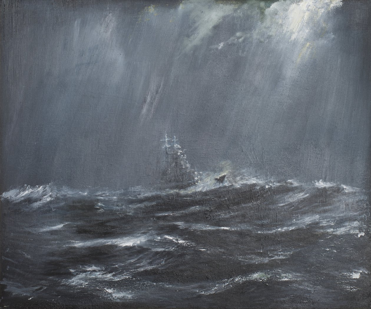 Gneisenau在风暴北海1940年，2006年，（油画） 作者 文森特·亚历山大·布斯