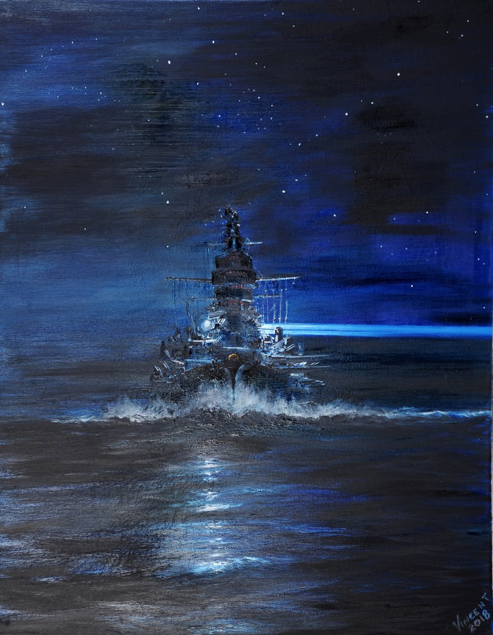 IJN Kirishima在Guadalcanal，1942年，2018年， 作者 文森特·亚历山大·布斯