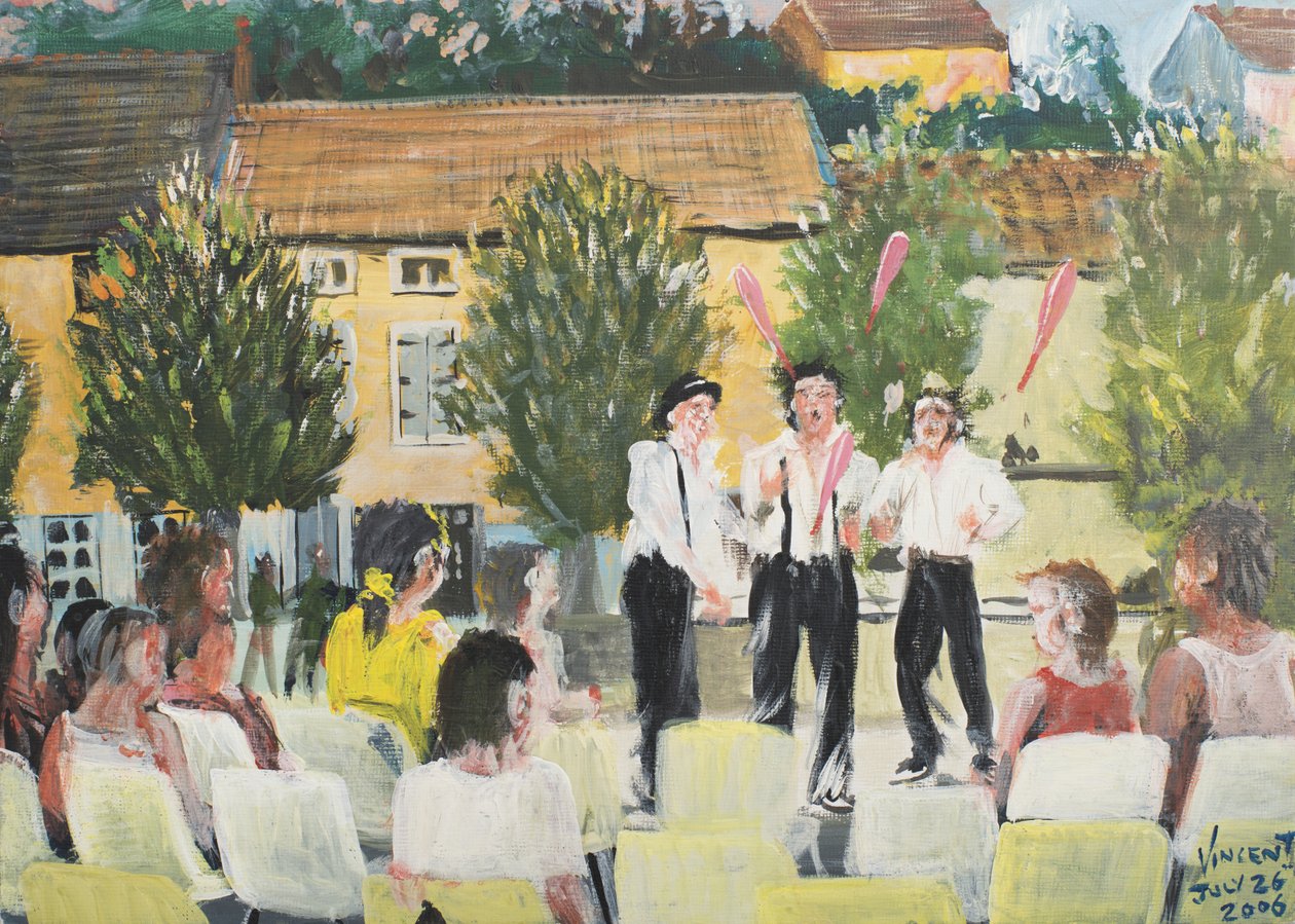 Italien表演者，Laignes，法国。 2006年，（帆布板上的丙烯酸树脂） 作者 文森特·亚历山大·布斯