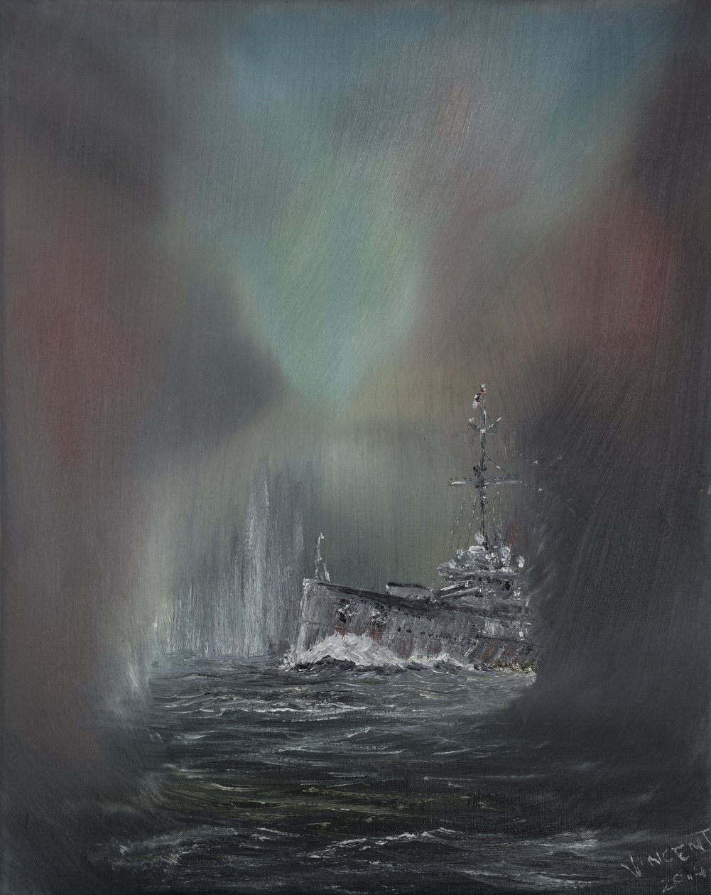 Jutland 1916年5月31日，（布面油画） 作者 文森特·亚历山大·布斯
