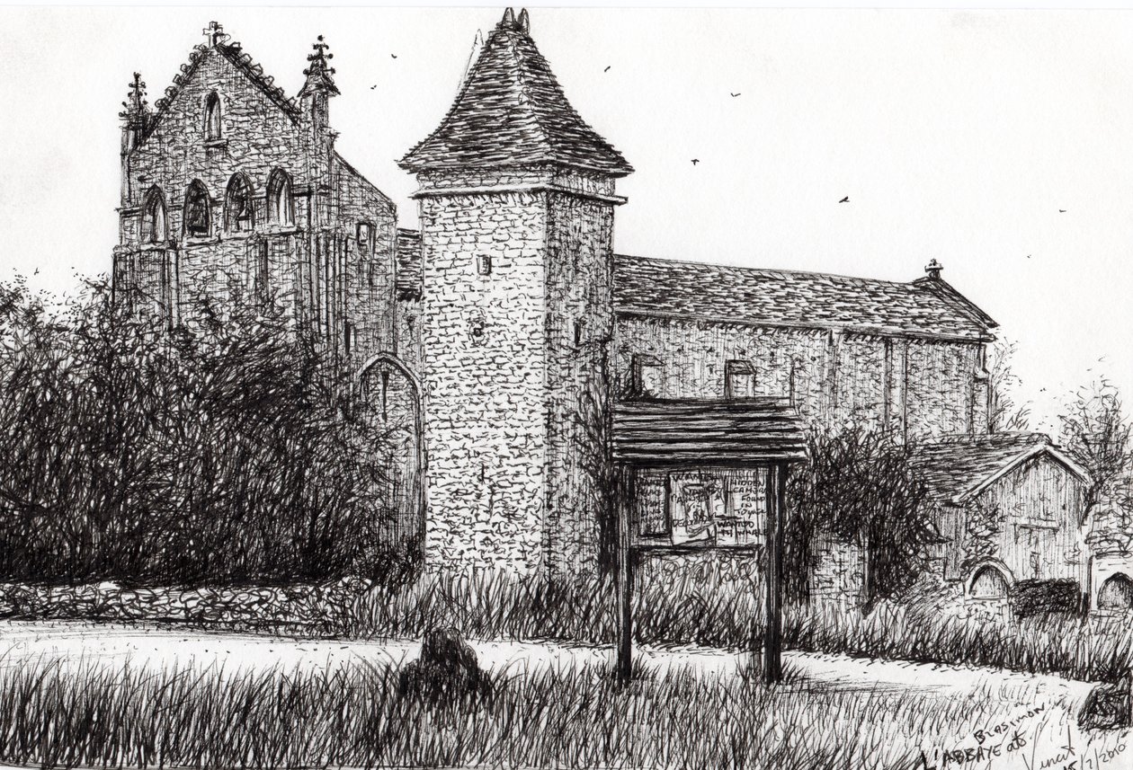 LAbbeye Blassimon France，2010，（纸上墨水） 作者 文森特·亚历山大·布斯