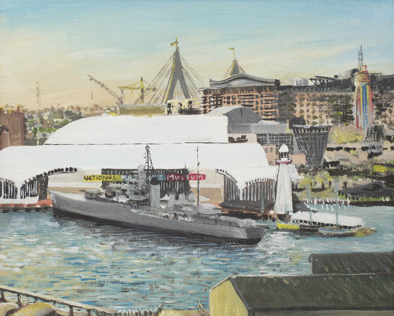 悉尼海事博物馆，1998年，（帆布板上的丙烯酸树脂） 作者 文森特·亚历山大·布斯