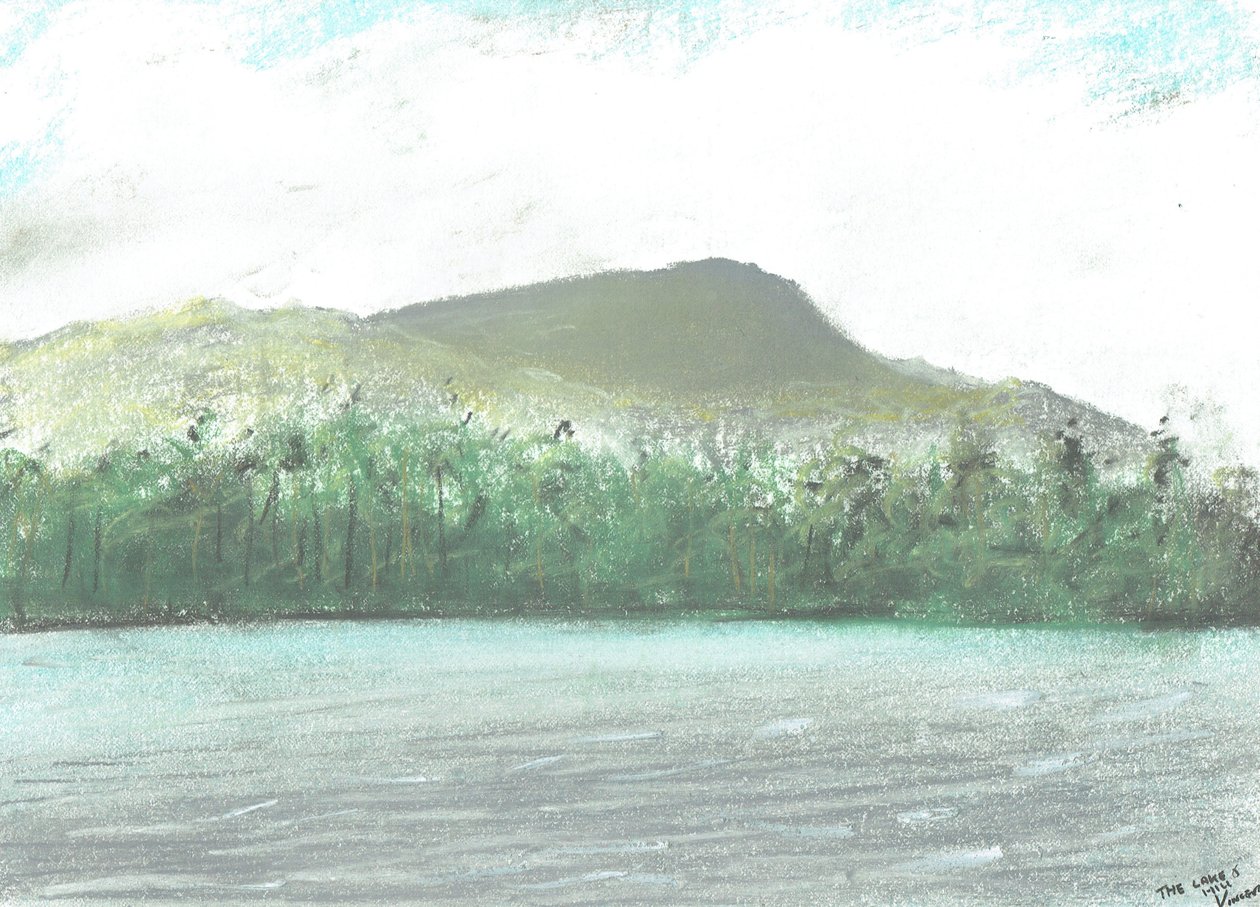 湖泊和丘陵，2005年，（纸上粉彩） 作者 文森特·亚历山大·布斯