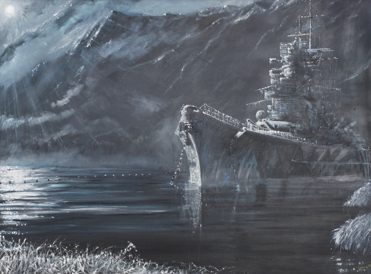 Tirpitz 1944年的北方独行女王，2007年，（油画） 作者 文森特·亚历山大·布斯