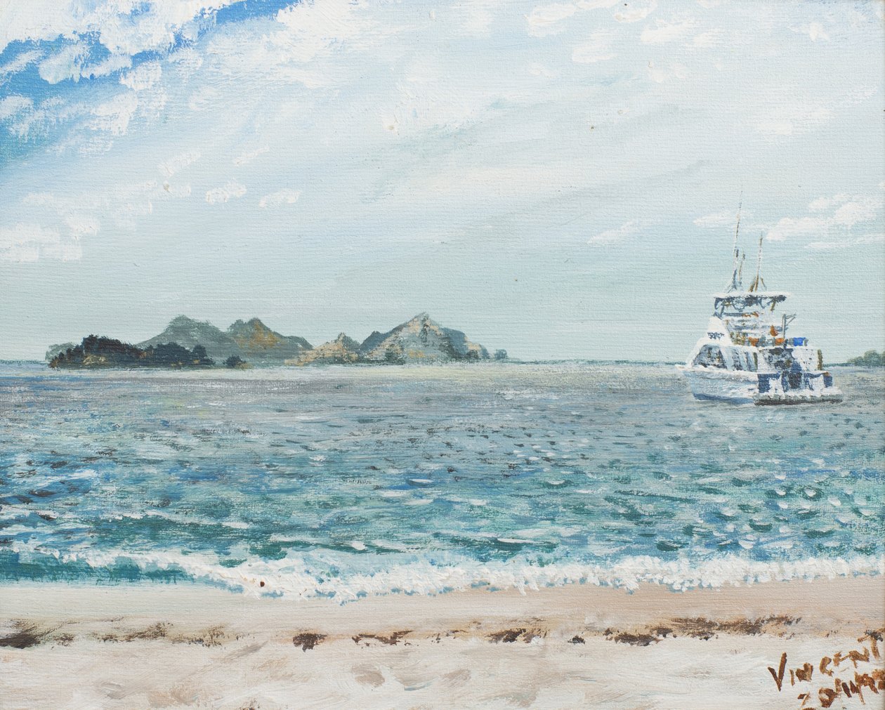 Whitsunday Islands Australia，1998，（帆布板上的丙烯酸树脂） 作者 文森特·亚历山大·布斯