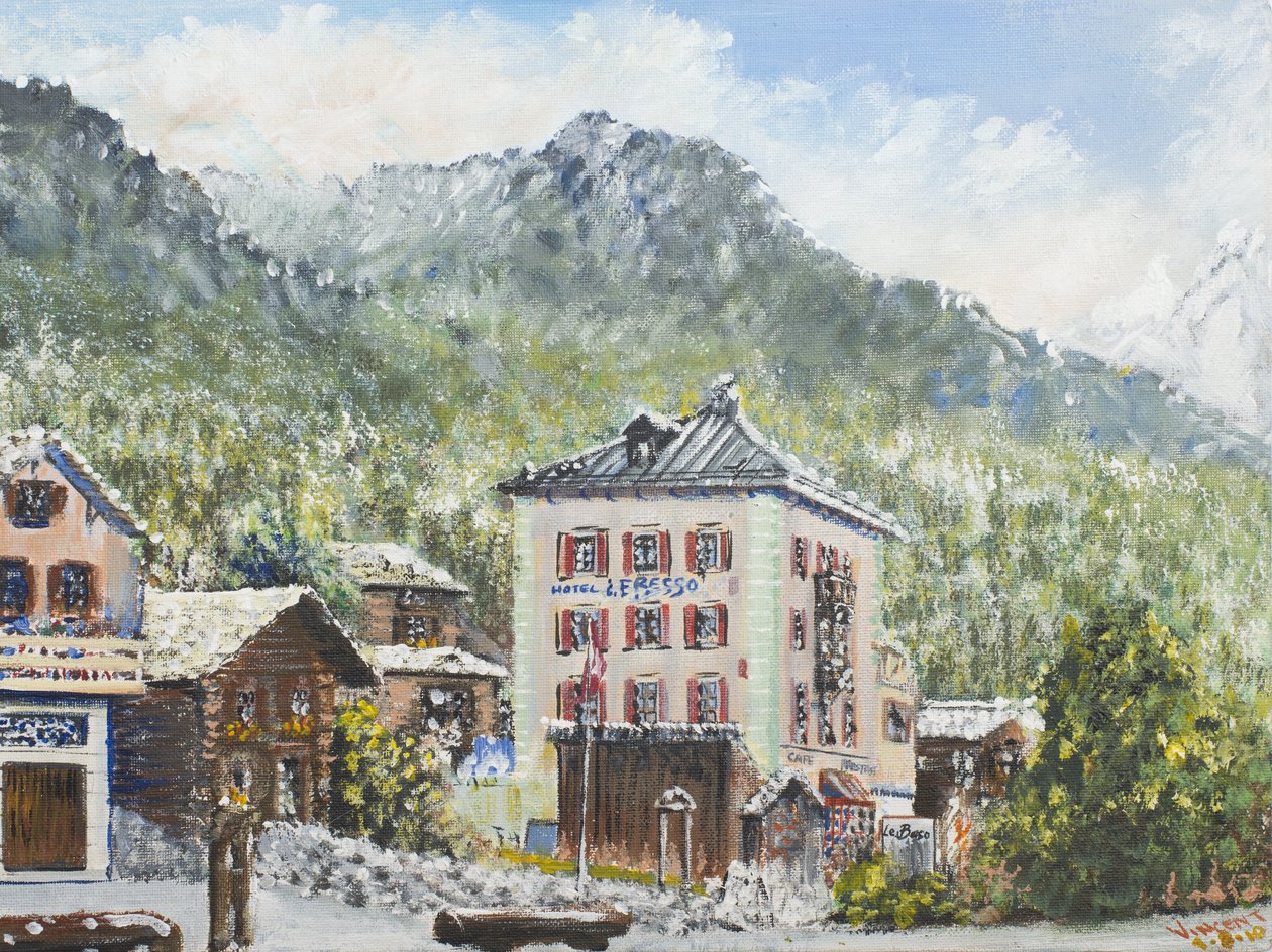 瑞士Zinal 2007，（帆布板上的丙烯酸树脂） 作者 文森特·亚历山大·布斯