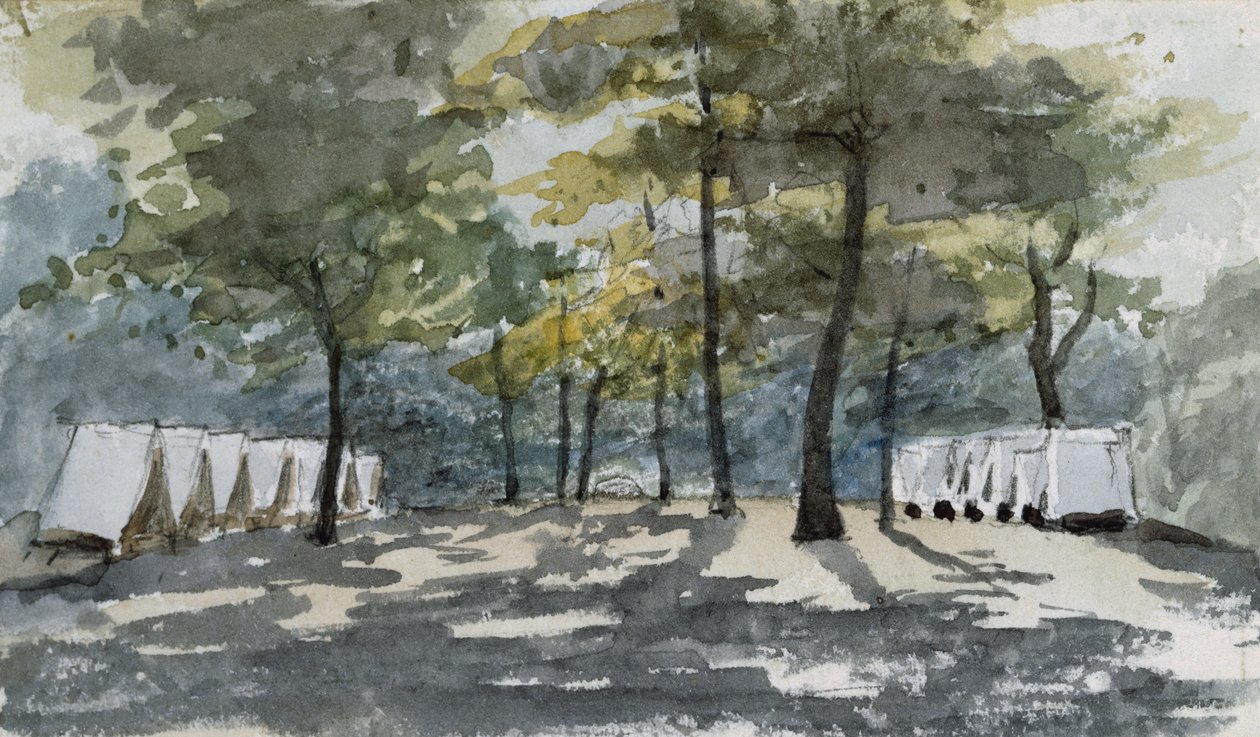 亚利桑那州代理处的帐篷，1869-71（纸上写着） 作者 文森特·科莱尔