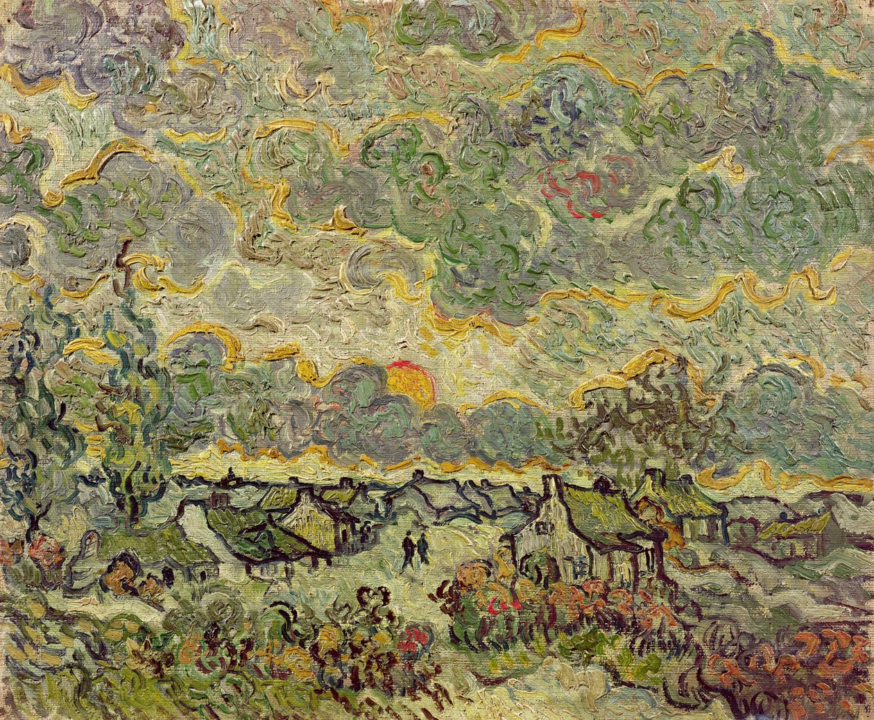 秋天的风景，1890年 作者 文森特·梵高