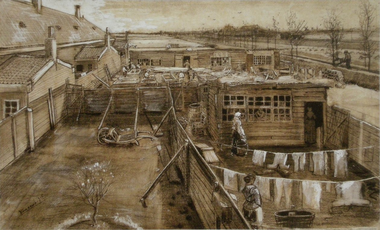Carpenters Yard and Laundry F 939 JH 150 作者 文森特·梵高