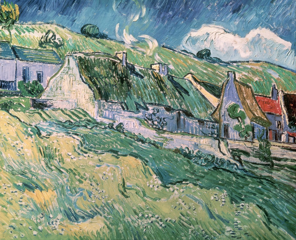 位于Auvers-sur-Oise的小屋，1890年 作者 文森特·梵高