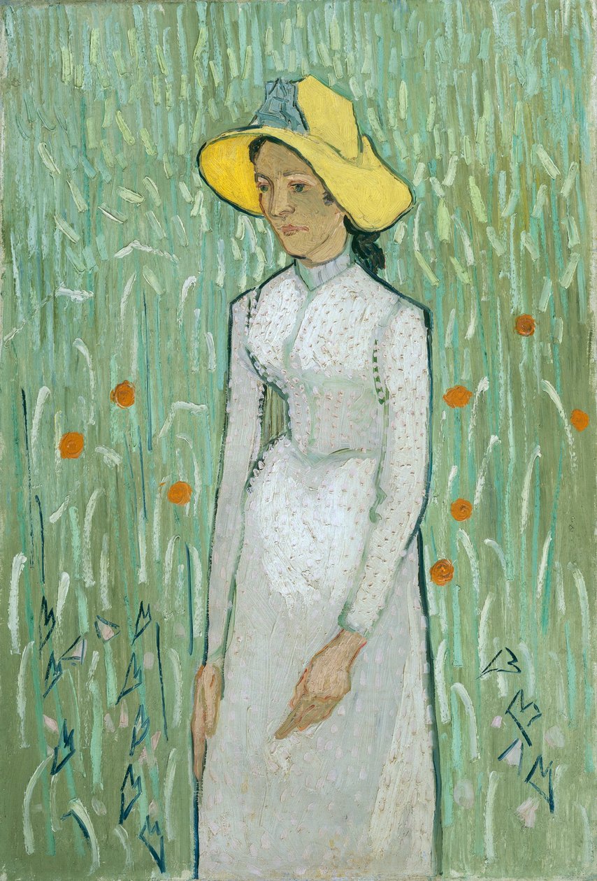 白衣女孩，1890年 作者 文森特·梵高