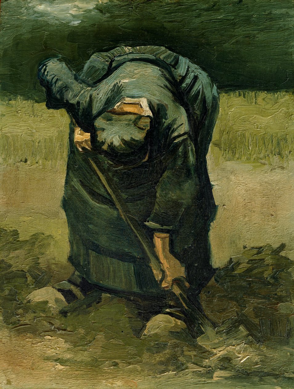 农民妇女挖掘，1885年 作者 文森特·梵高