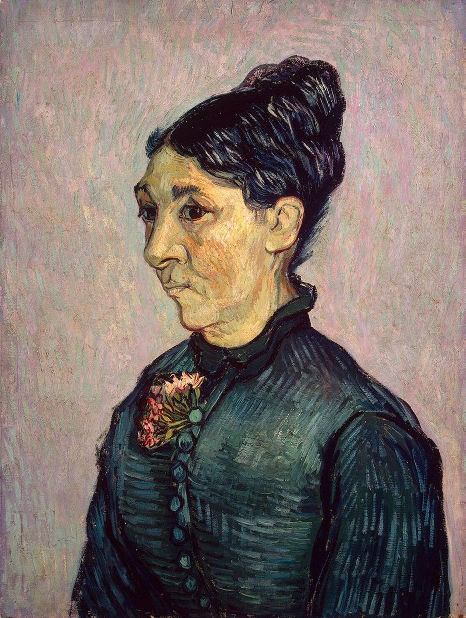 Jeanne Lafuye Trabuc夫人的肖像，1889年 作者 文森特·梵高